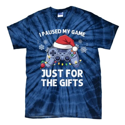 Gamer Santa Red Hat Christmas Gaming Xmas Video Games B.O.Y.S Christmas Pj Tie-Dye T-Shirt