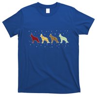 Ger Shepherd Red Plaid Christmas Leopart Xmas Dog Great Gift T-Shirt