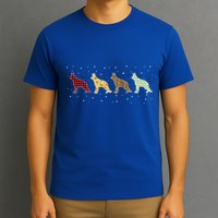 Ger Shepherd Red Plaid Christmas Leopart Xmas Dog Great Gift T-Shirt