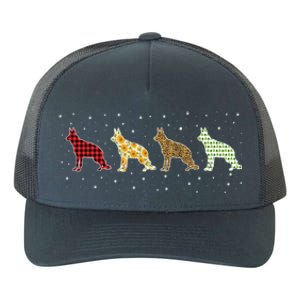 Ger Shepherd Red Plaid Christmas Leopart Xmas Dog Great Gift Yupoong Adult 5-Panel Trucker Hat