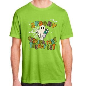 Groovy Spooky Respiratory Therapist Ghost Retro Halloween Adult ChromaSoft Performance T-Shirt