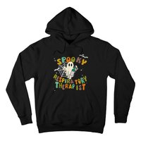 Groovy Spooky Respiratory Therapist Ghost Retro Halloween Hoodie