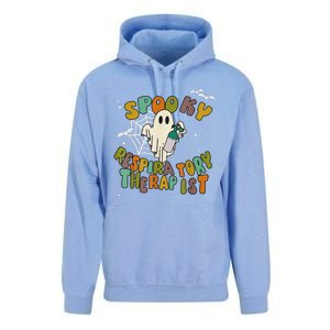 Groovy Spooky Respiratory Therapist Ghost Retro Halloween Unisex Surf Hoodie