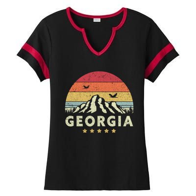 Georgia Shirt. Retro Style GA, USA Ladies Halftime Notch Neck Tee