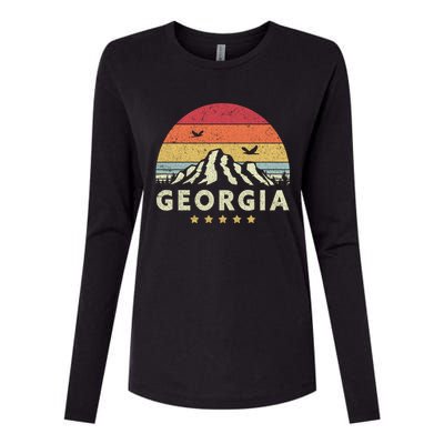 Georgia Shirt. Retro Style GA, USA Womens Cotton Relaxed Long Sleeve T-Shirt