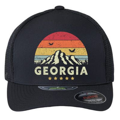 Georgia Shirt. Retro Style GA, USA Flexfit Unipanel Trucker Cap