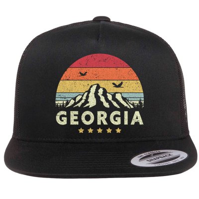 Georgia Shirt. Retro Style GA, USA Flat Bill Trucker Hat