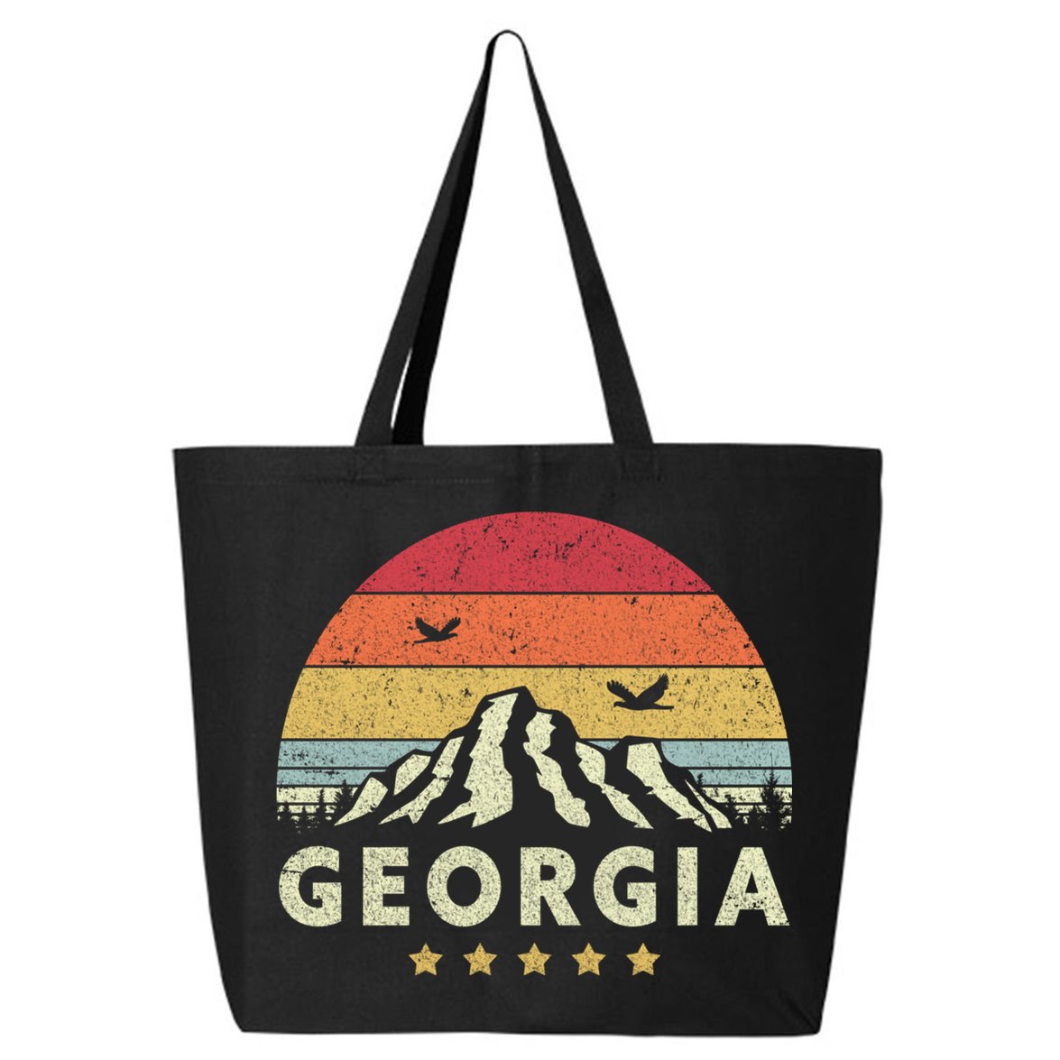 Georgia Shirt. Retro Style GA, USA 25L Jumbo Tote