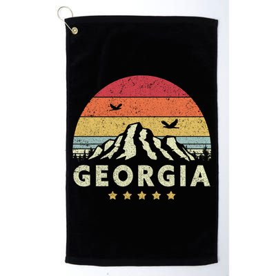 Georgia Shirt. Retro Style GA, USA Platinum Collection Golf Towel