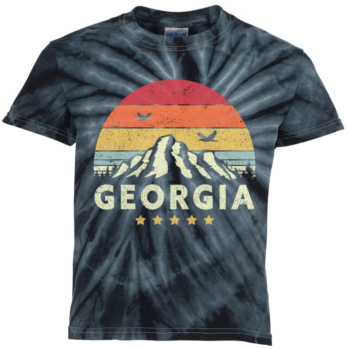 Georgia Shirt. Retro Style GA, USA Kids Tie-Dye T-Shirt