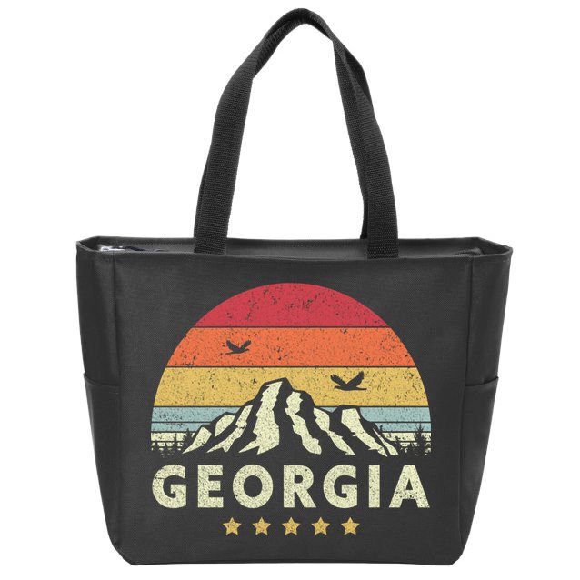 Georgia Shirt. Retro Style GA, USA Zip Tote Bag
