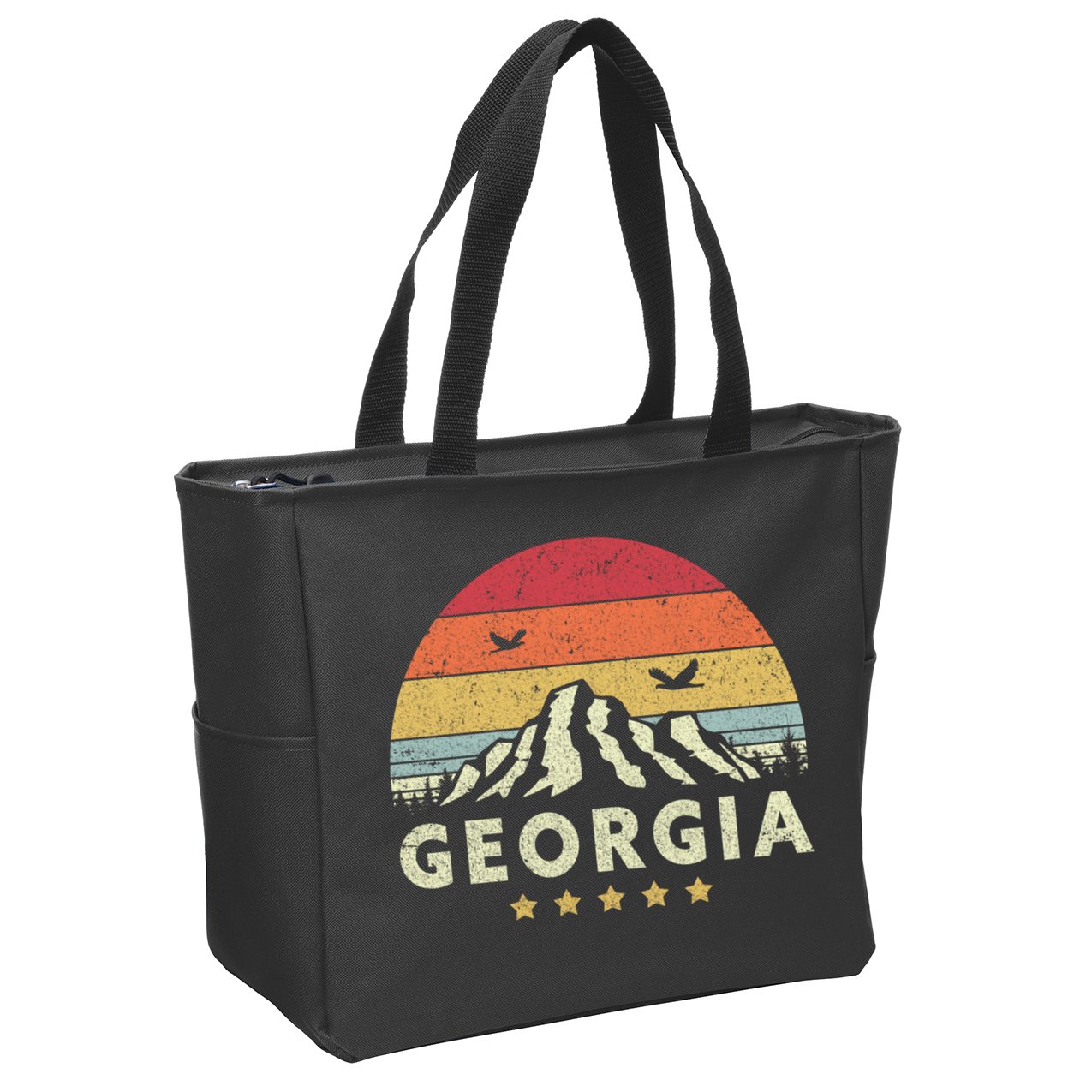 Georgia Shirt. Retro Style GA, USA Zip Tote Bag