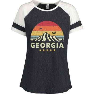 Georgia Shirt. Retro Style GA, USA Enza Ladies Jersey Colorblock Tee