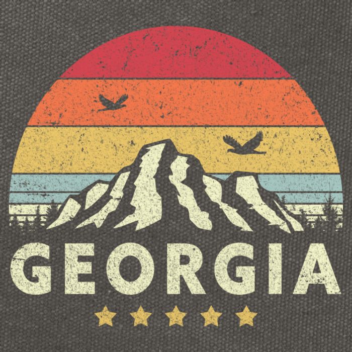 Georgia Shirt. Retro Style GA, USA Cotton Canvas Backpack