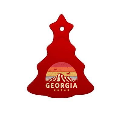 Georgia Shirt. Retro Style GA, USA Ceramic Tree Ornament