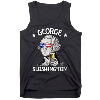 George Sloshington Retro Drinking President Washington Tank Top