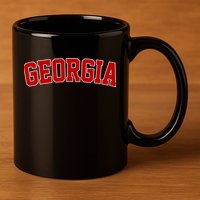 Georgia State Retro 11oz C Handle Ceramic Mug