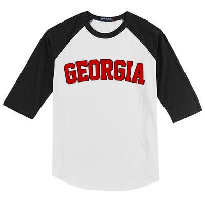 Georgia State Retro Kids Colorblock Raglan Jersey