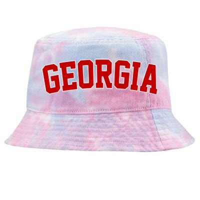 Georgia State Retro Tie-Dyed Bucket Hat