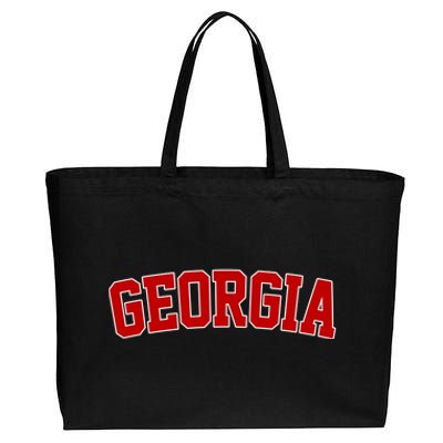 Georgia State Retro Cotton Canvas Jumbo Tote