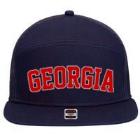 Georgia State Retro 7 Panel Mesh Trucker Snapback Hat