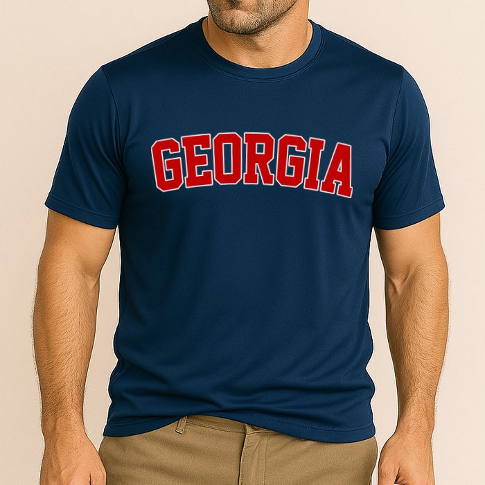 Georgia State Retro Cooling Performance Crew T-Shirt