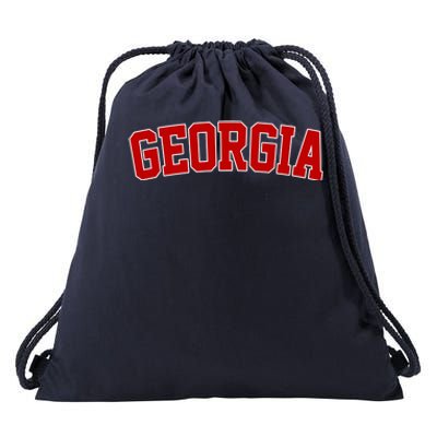 Georgia State Retro Drawstring Bag