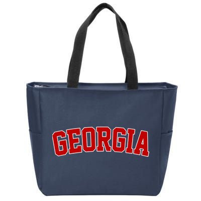 Georgia State Retro Zip Tote Bag
