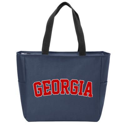 Georgia State Retro Zip Tote Bag