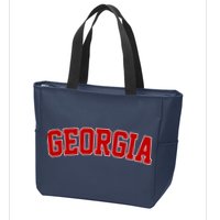 Georgia State Retro Zip Tote Bag