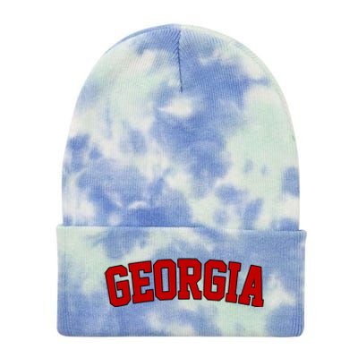 Georgia State Retro Tie Dye 12in Knit Beanie