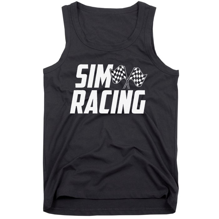 Gaming Simulation Racer Race Car Sim Racing Tank Top