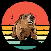 Groundhog Shirts Retro Style Rodent Animal Groundhogs Day City Backpack