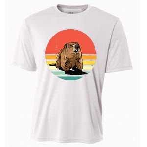 Groundhog Shirts Retro Style Rodent Animal Groundhogs Day Cooling Performance Crew T-Shirt