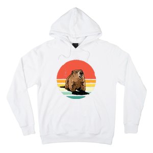 Groundhog Shirts Retro Style Rodent Animal Groundhogs Day Hoodie