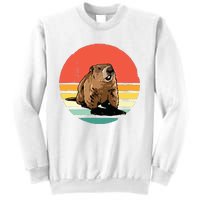 Groundhog Shirts Retro Style Rodent Animal Groundhogs Day Sweatshirt