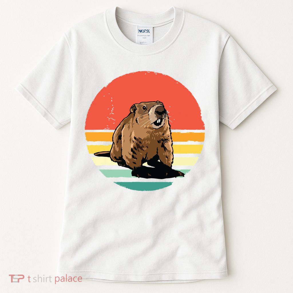 Groundhog Shirts Retro Style Rodent Animal Groundhogs Day Tall T-Shirt