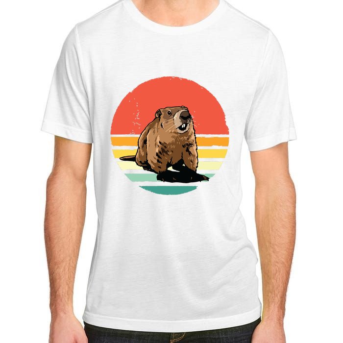 Groundhog Shirts Retro Style Rodent Animal Groundhogs Day Adult ChromaSoft Performance T-Shirt