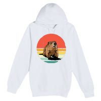 Groundhog Shirts Retro Style Rodent Animal Groundhogs Day Premium Pullover Hoodie