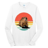 Groundhog Shirts Retro Style Rodent Animal Groundhogs Day Tall Long Sleeve T-Shirt