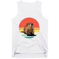 Groundhog Shirts Retro Style Rodent Animal Groundhogs Day Tank Top