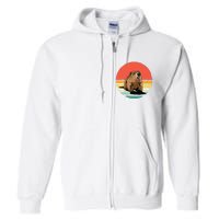 Groundhog Shirts Retro Style Rodent Animal Groundhogs Day Full Zip Hoodie