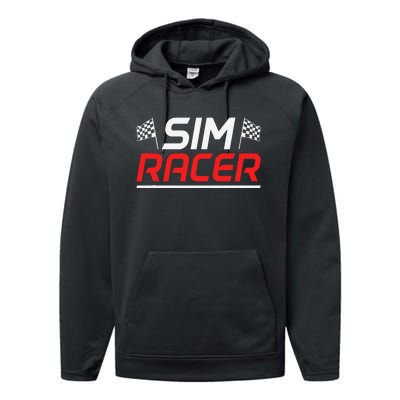 Gaming Simulation Racer Car Race Sim Racing Performance Fleece Hoodie