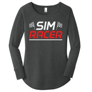 Gaming Simulation Racer Car Race Sim Racing Women's Perfect Tri Tunic Long Sleeve Shirt