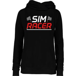 Gaming Simulation Racer Car Race Sim Racing Womens Funnel Neck Pullover Hood