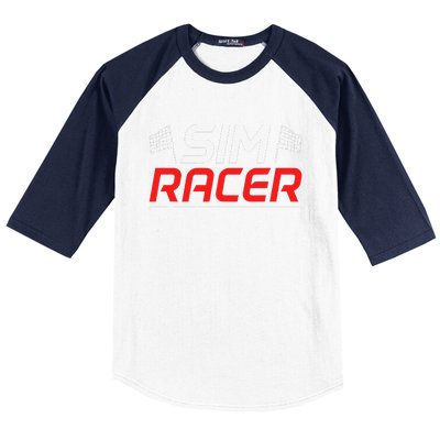 Gaming Simulation Racer Car Race Sim Racing Baseball Sleeve Shirt