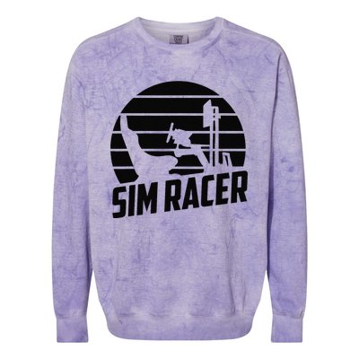 Gaming Simulation Racer Race Car Sim Racing Colorblast Crewneck Sweatshirt