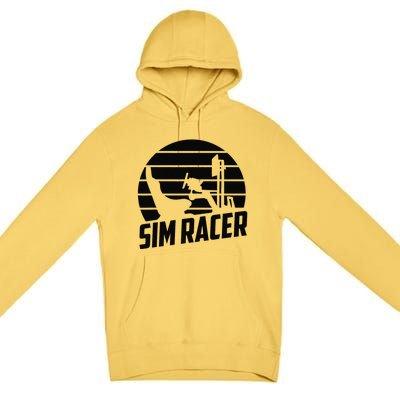 Gaming Simulation Racer Race Car Sim Racing Premium Pullover Hoodie