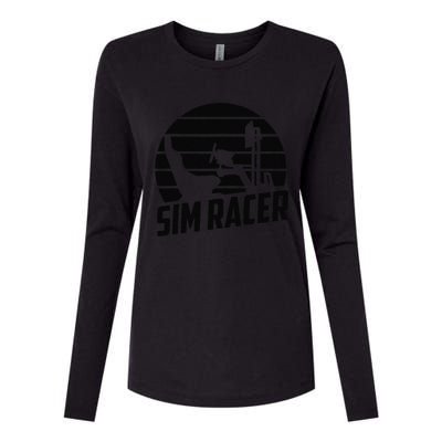 Gaming Simulation Racer Race Car Sim Racing Womens Cotton Relaxed Long Sleeve T-Shirt