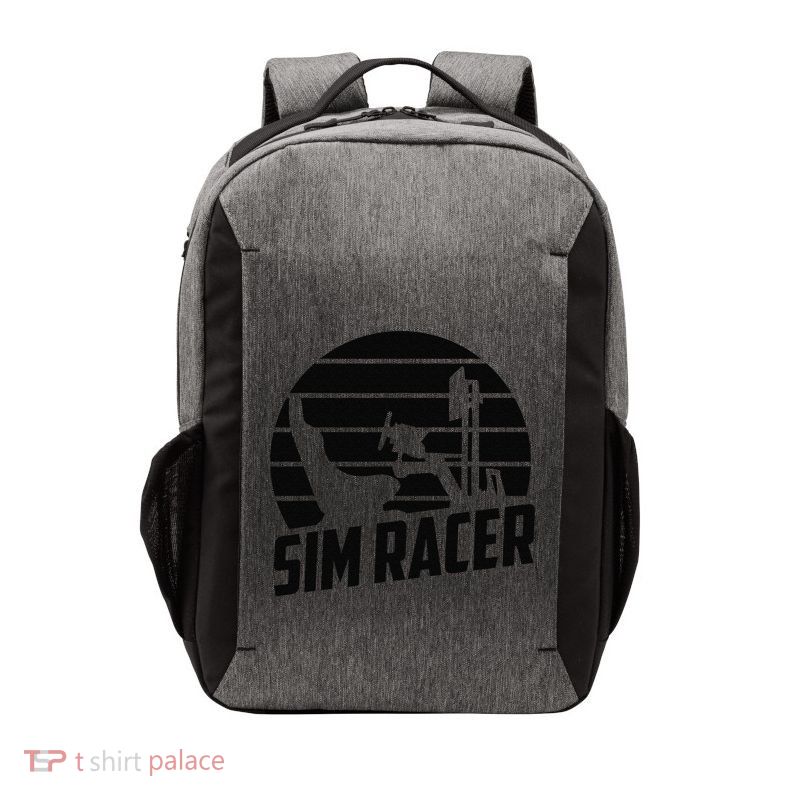 Gaming Simulation Racer Race Car Sim Racing Vector Backpack